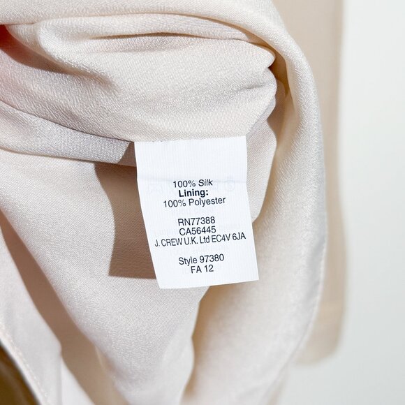 J. Crew Silk Sleeveless Top Light Peach w/ Rhinestones - Picture 6 of 7